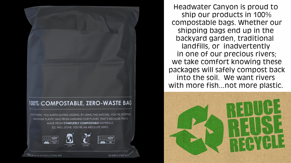 A Headwater Canyon banner discussing recycling and composting.
