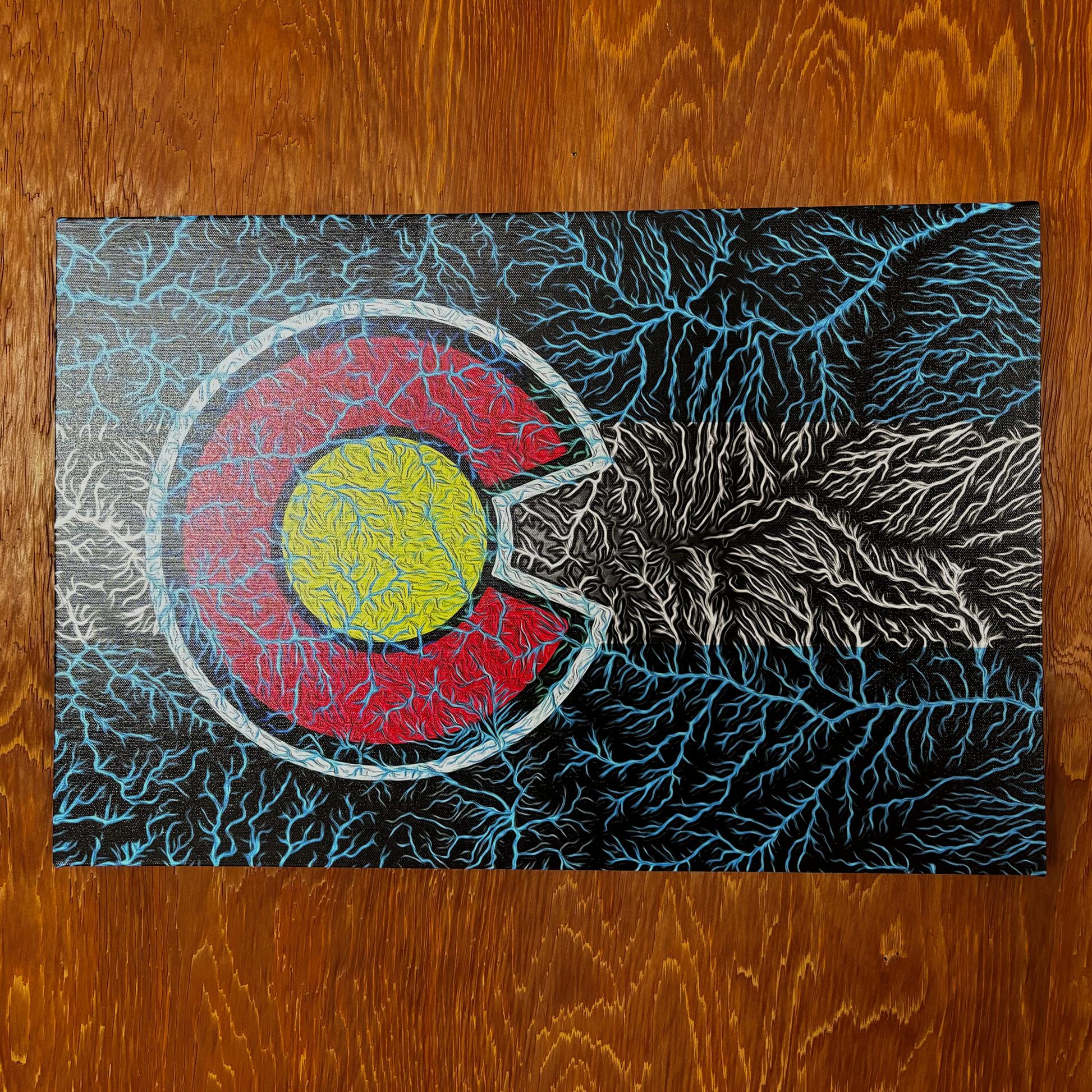 The Colorado Watersheds Canvas Wall Art by Headwater Canyon.  Colorado rivers. Canvas hung on wall