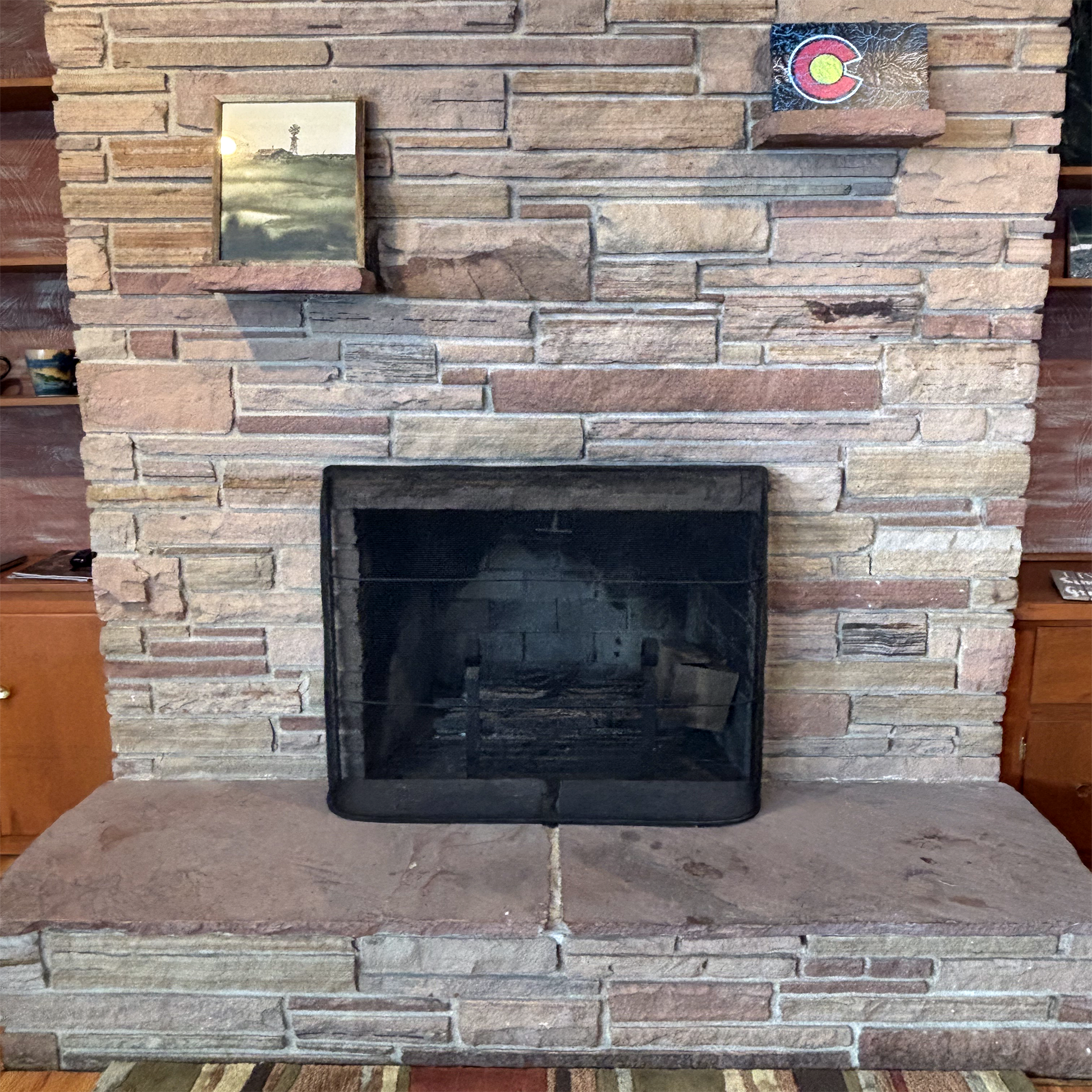 The Colorado Watersheds Canvas Wall Art by Headwater Canyon.  Colorado rivers.  8 X 12" canvas above fireplace.