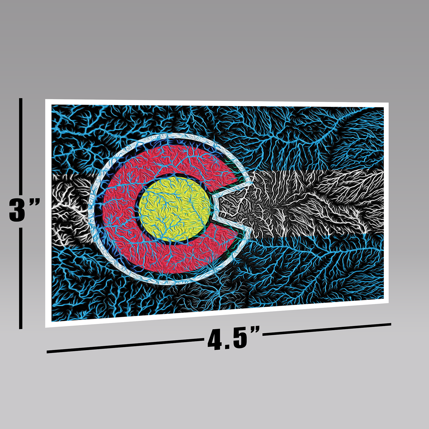A vinyl decal of all Colorado Rivers and the Colorado Flag.