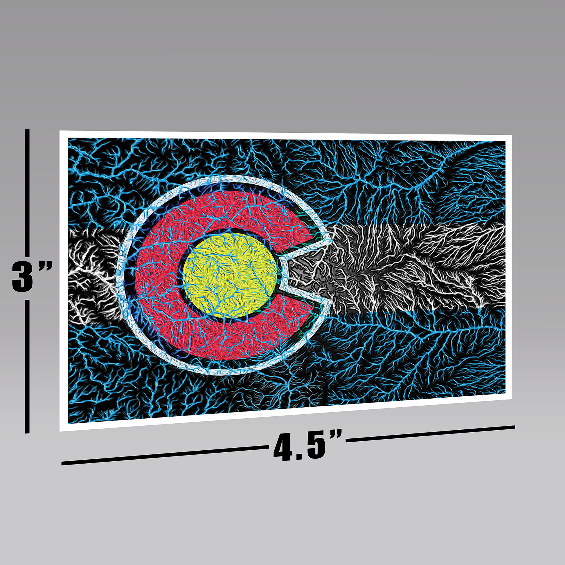 A vinyl decal of all Colorado Rivers and the Colorado Flag.