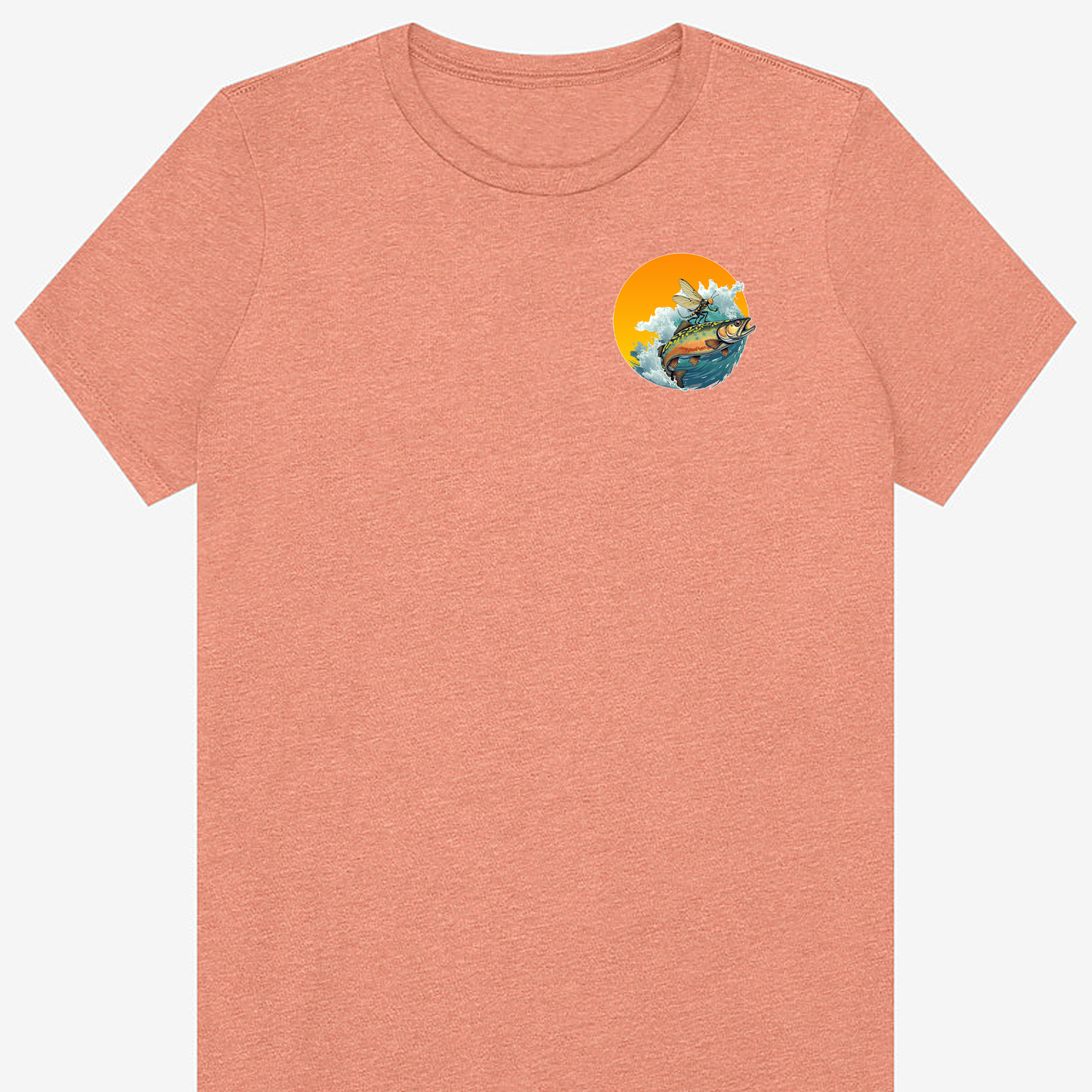 Women's fly fishing t shirt.  Brook Surfing tee by Headwater Canyon.