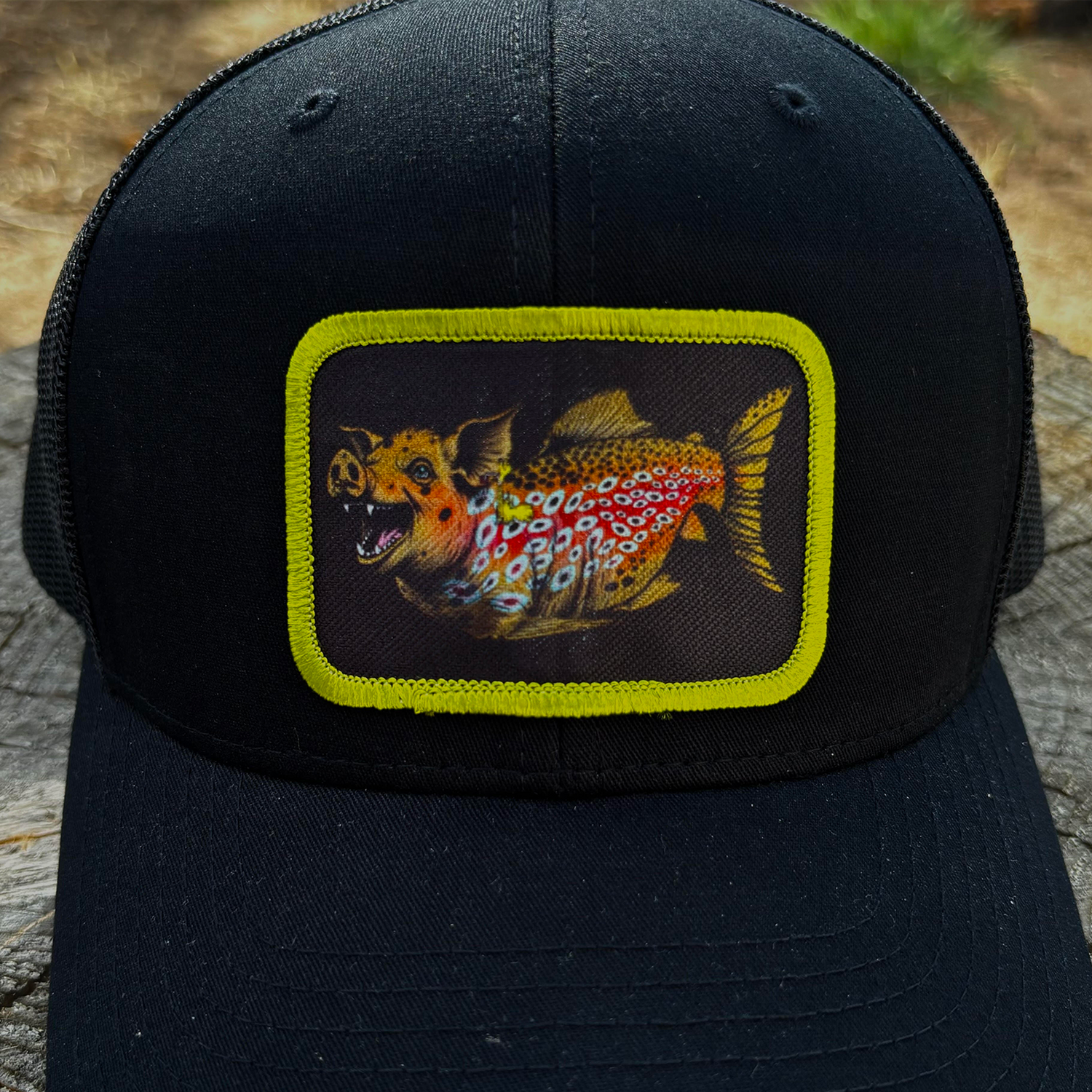 Boss hog trucker hat.  Brown Trout