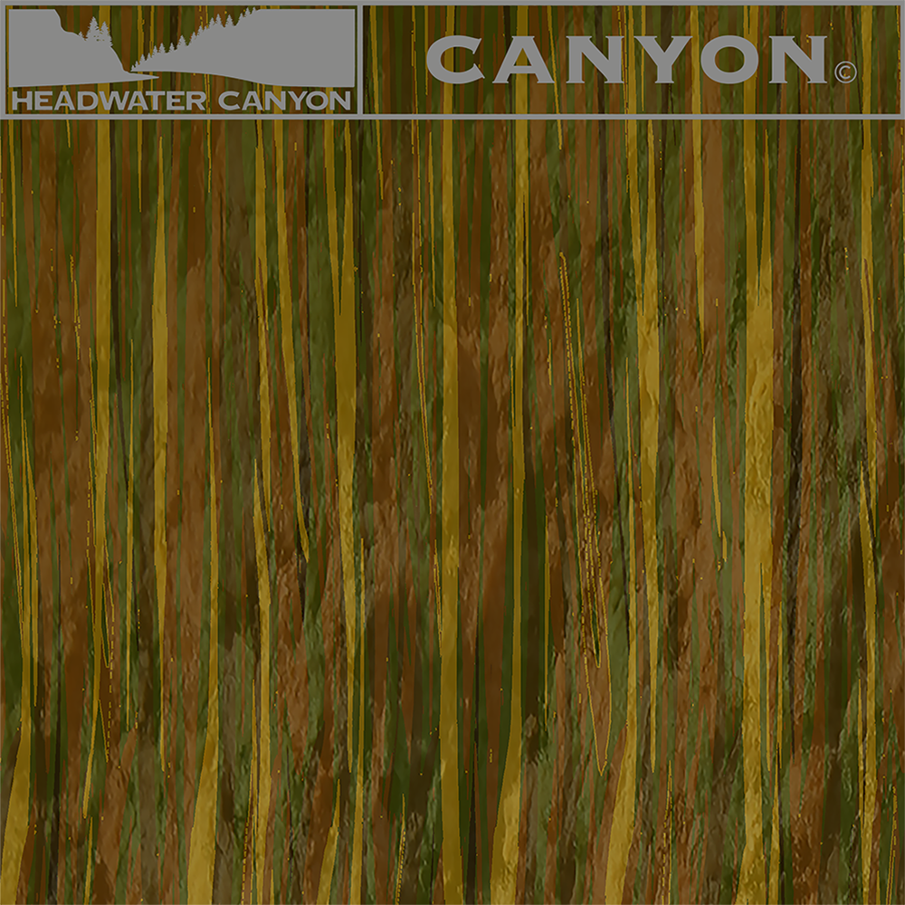 Headwater Canyon Performance Sun Hoodie. Performance USA made sun protection. Canyon pattern sun protection hooded shirt close up.