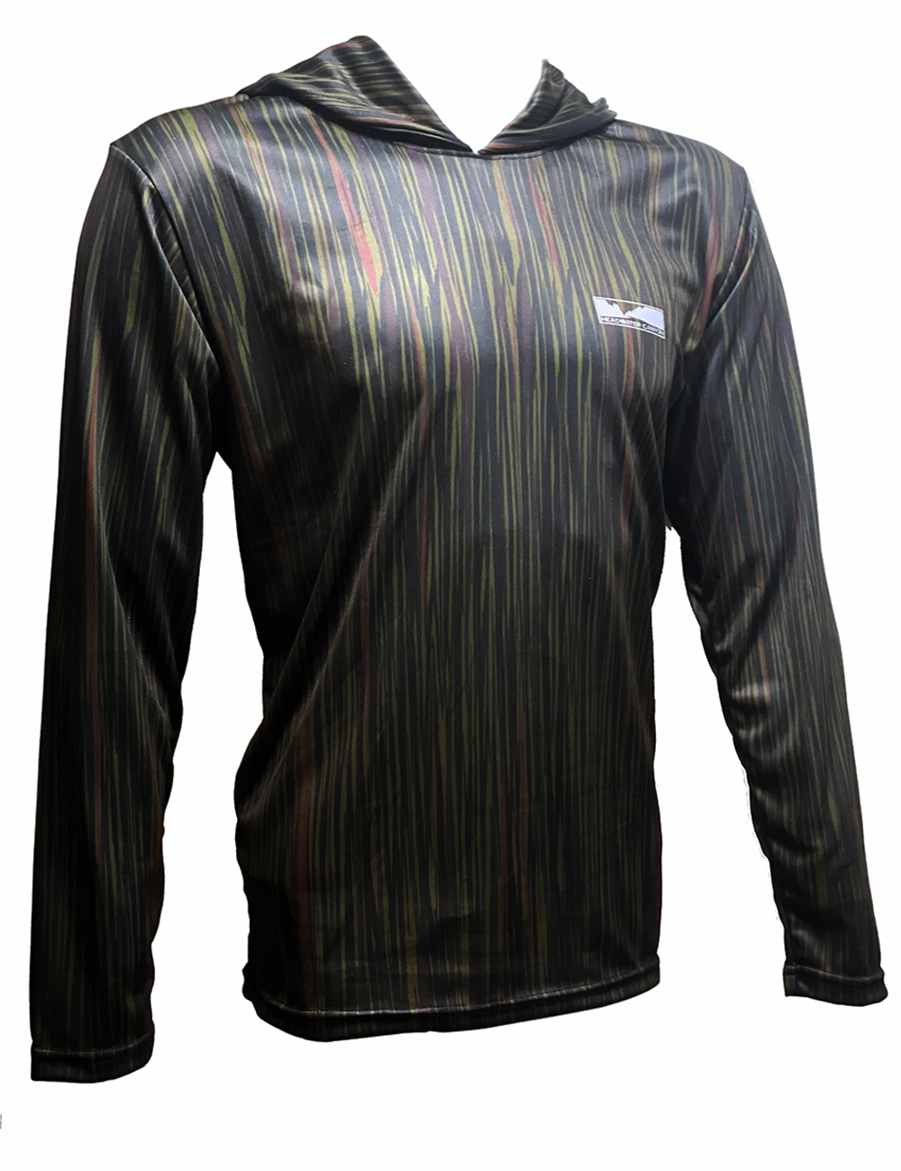 Front view of the  Headwater Canyon Headwaters Sun Hoodie.  Performance USA made sun protection hooded shirt.