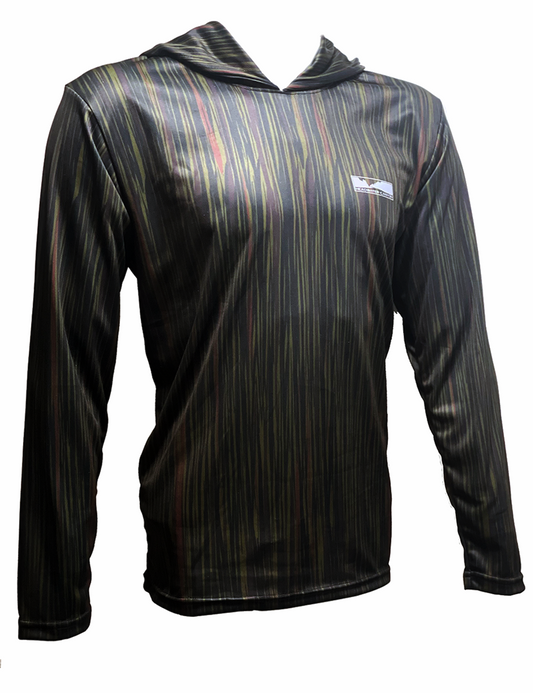 Front view of the  Headwater Canyon Headwaters Sun Hoodie.  Performance USA made sun protection hooded shirt.